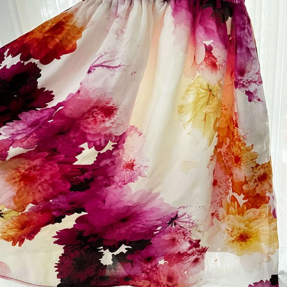 Silk Flora Dress -Xs- - Picture 3 of 5